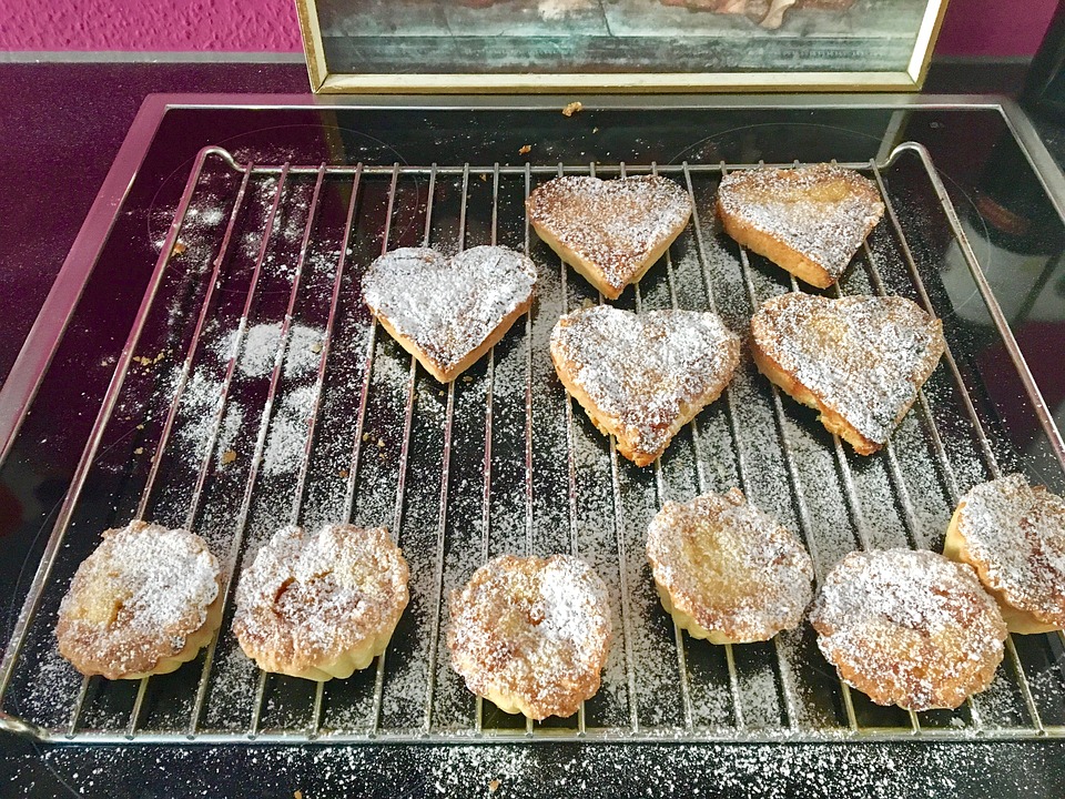 heart shaped french pastries